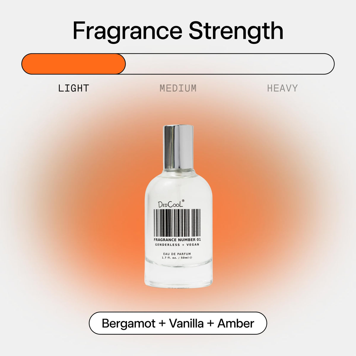 DedCool 01 Taunt bottle front view highlighting a genderless, versatile fragrance.