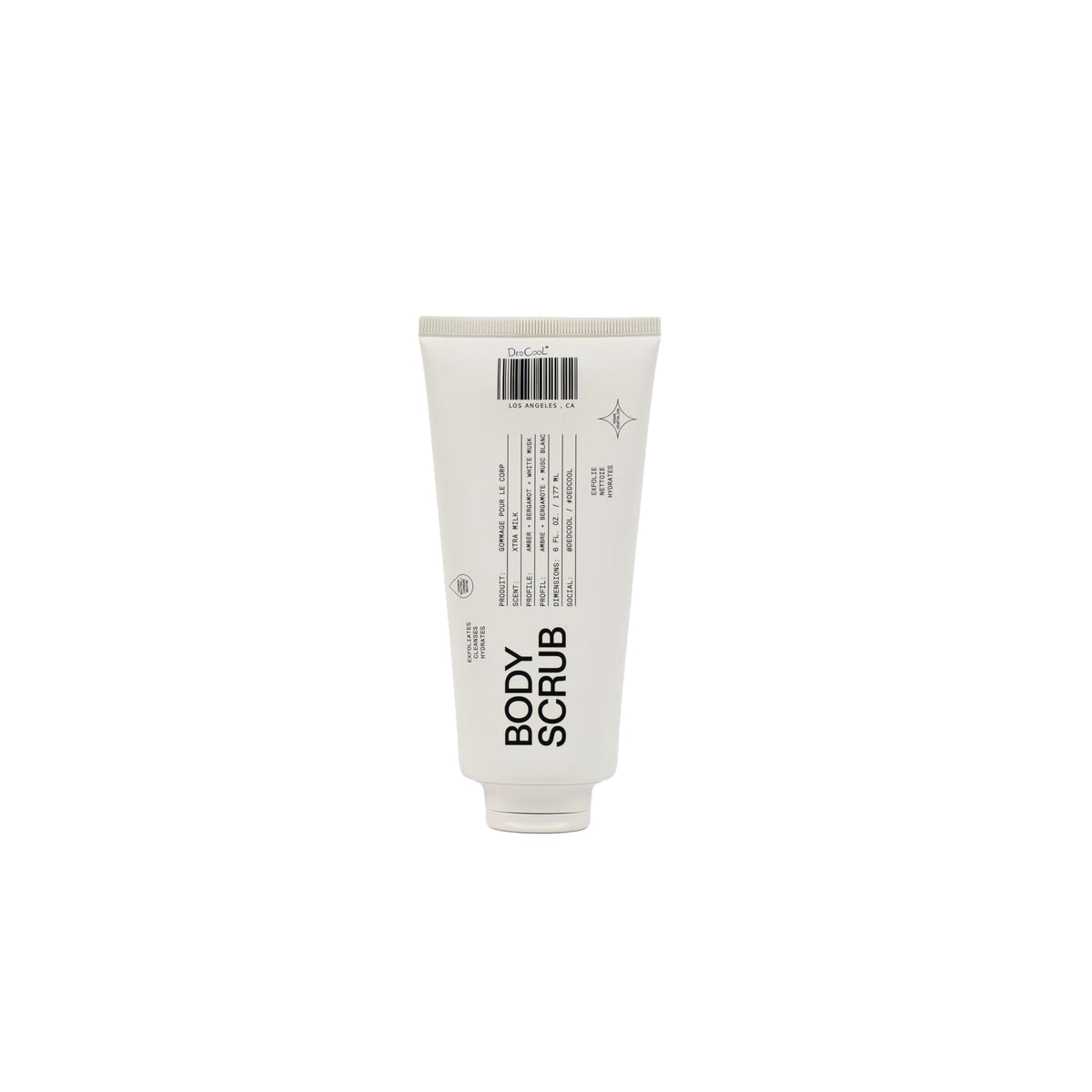 DedCool Xtra Milk scrub with rice powder for gentle exfoliation and smoother skin.