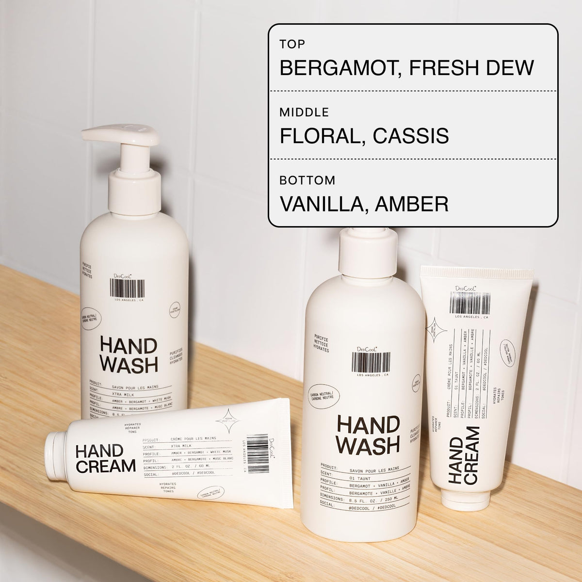DedCool Hand Cream packaging shot emphasizes a clean vegan formulation