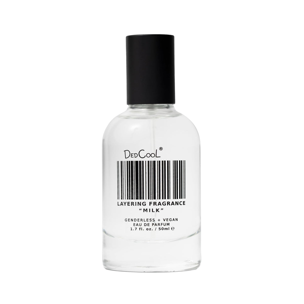 DedCool Milk Eau de Parfum bottle, highlighting the clean scent profile for everyday wear