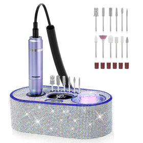DEDNMSCA sparkly nail drill with diamond knob for precise manicure work