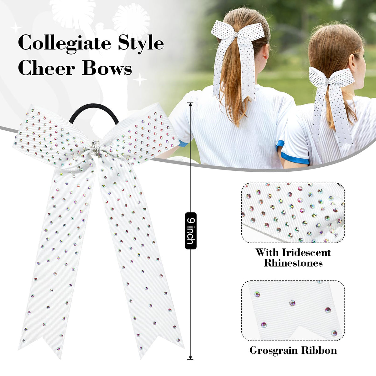 DEEKA collegiate-style bows add sparkle to team uniforms