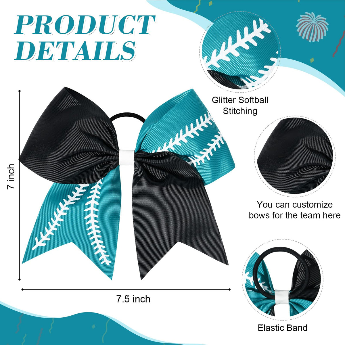 DEEKA softball bow with elastic band for secure, comfortable wear