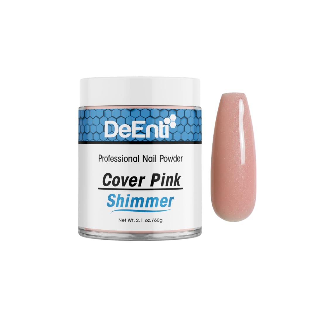 DeEnti Acrylic Nail Shimmer Powder cover pink 2oz delivers crystal-clear overlays