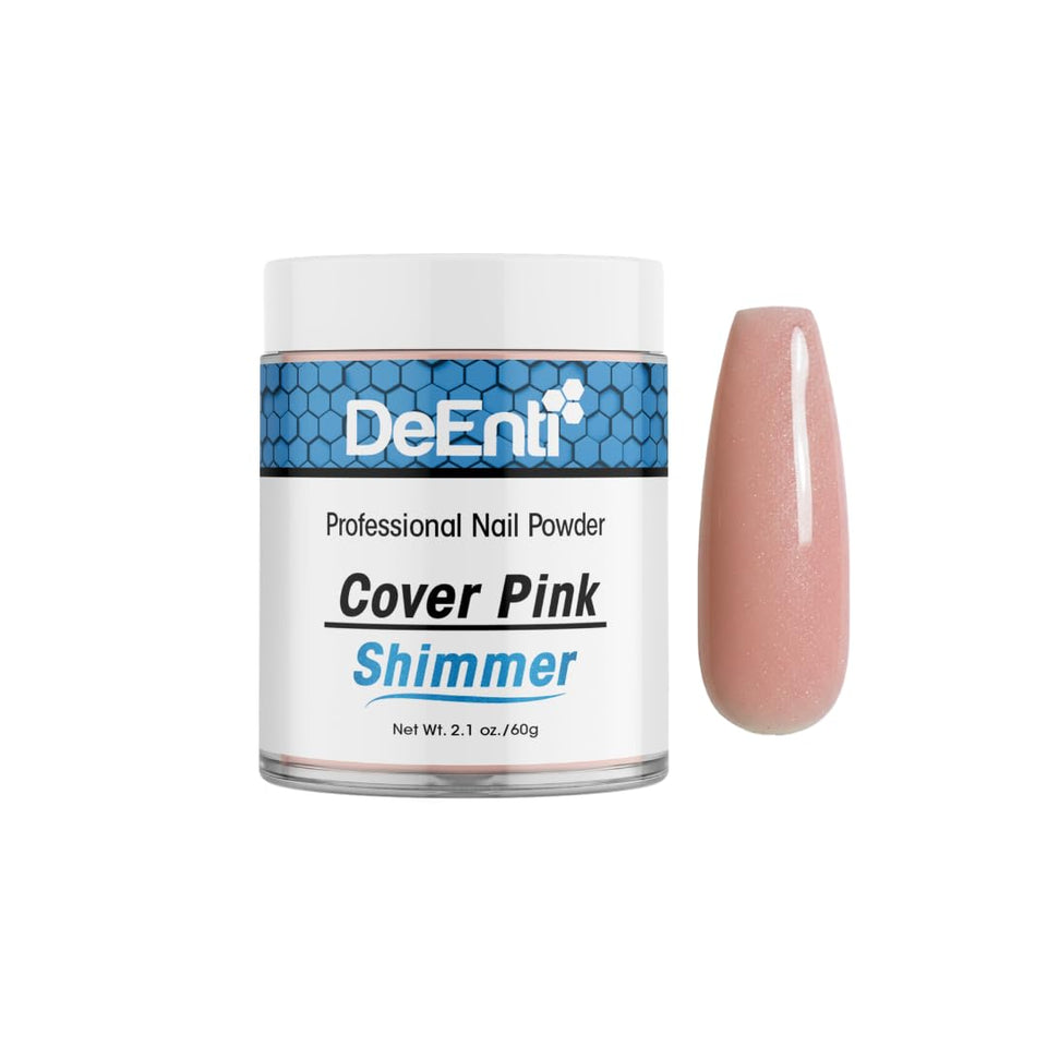 DeEnti Acrylic Nail Shimmer Powder cover pink 2oz delivers crystal-clear overlays