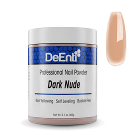 DeEnti acrylic nail powder dark nude bottle for bubble free, salon grade results