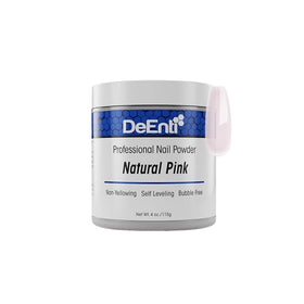DeEnti acrylic nail powder in natural pink for a salon-quality 4oz pack.
