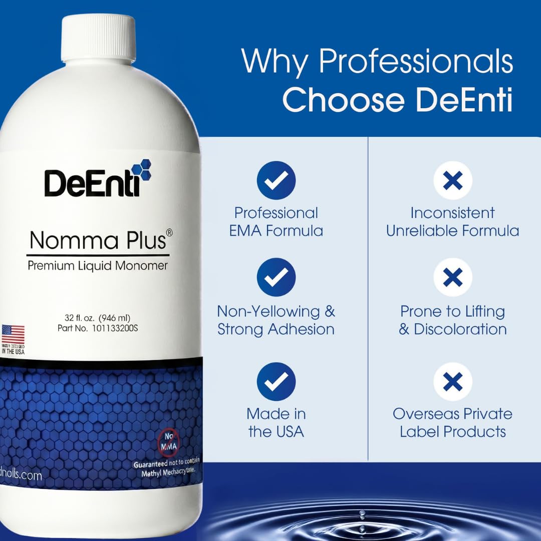 Compatibility note suggests use with DeEnti powders for best adhesion.