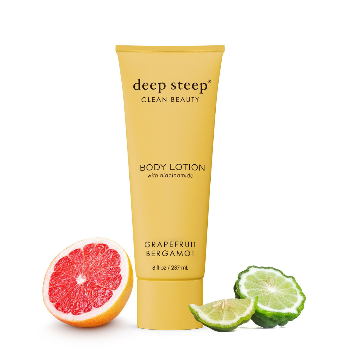 Deep Steep Grapefruit Bergamot lotion bottle front view for daily hydration
