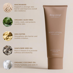 Deep Steep vegan clean beauty packaging highlighting cruelty-free promise