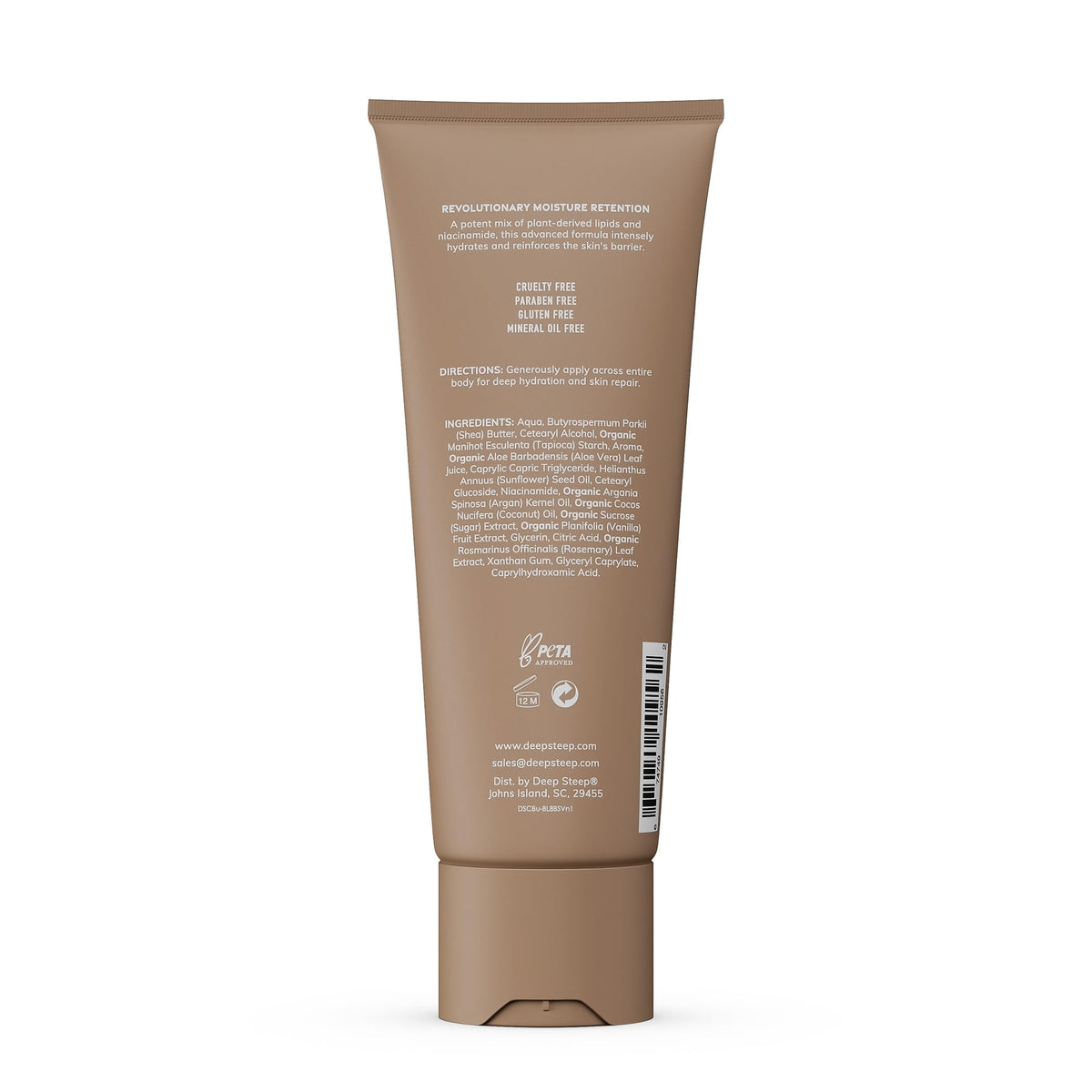 Deep Steep Brown Sugar Vanilla pump close-up highlighting nourishing moisturization.
