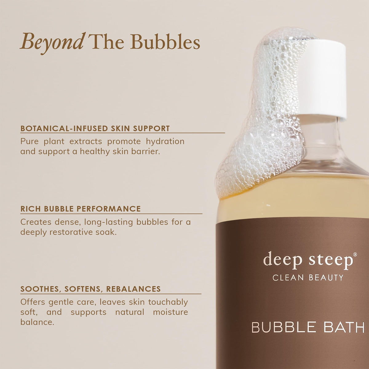 Clean formula badge highlights sulfate-free and dye-free for sensitive skin.