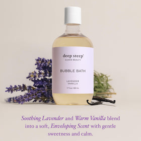 Deep Steep coconut oil hydrates skin during bath for lasting softness