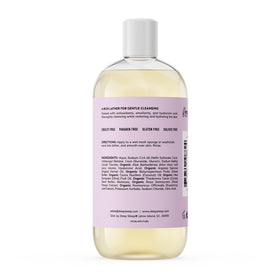Deep Steep Lilac Blossom creamy foam demonstrates gentle cleansing for daily showers.