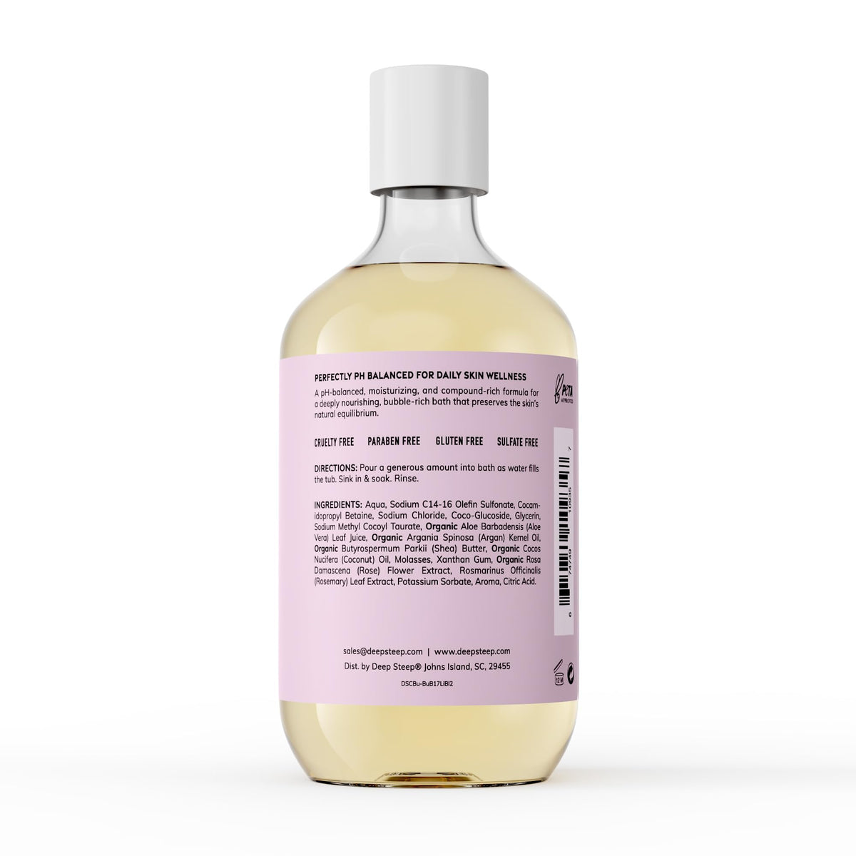 Deep Steep Lilac Blossom aroma-foam close-up highlighting plant-based lather.