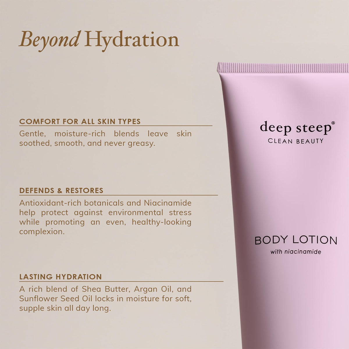 Deep Steep orange-peel-oil-drop emphasizes soothing aroma and gentle care.