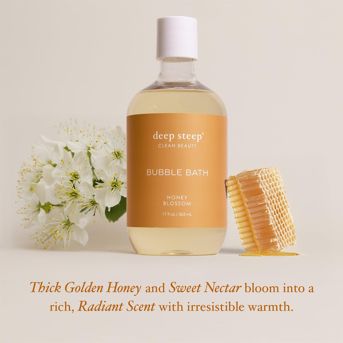 Deep Steep formula infused with shea butter and oils for nourishment.