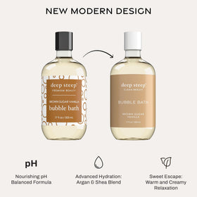 Deep Steep organic shea butter nourishment softening and hydrating skin after bathing.