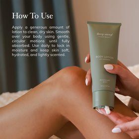 Deep Steep rosemary-leaf-extract shot suggests potential anti-stress skin benefits.