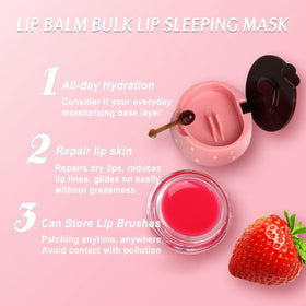 Deepmind Portable Lip Care in a compact honey pot design for on-the-go use.