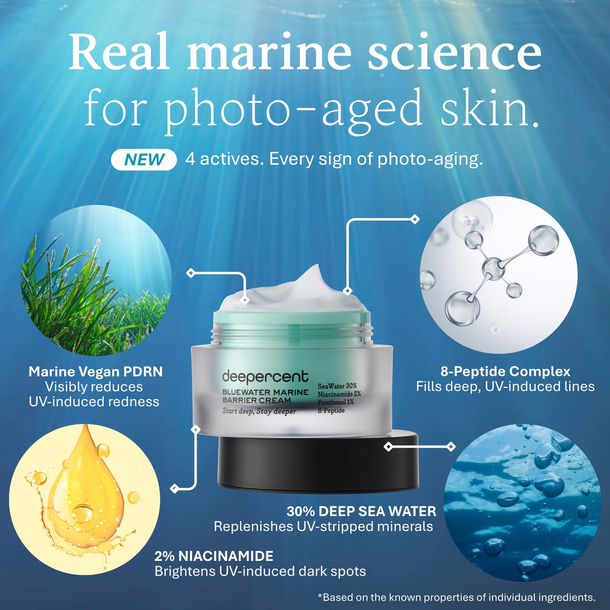 DEEPERCENT 2% Niacinamide supports even tone and dullness.
