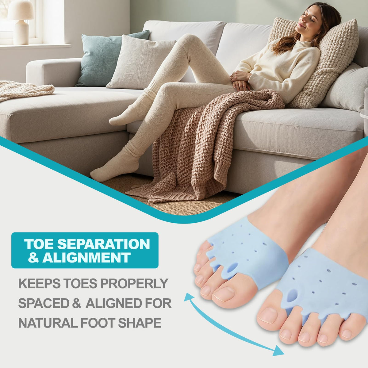 DeepWhale toe separators support daily activities with secure grip