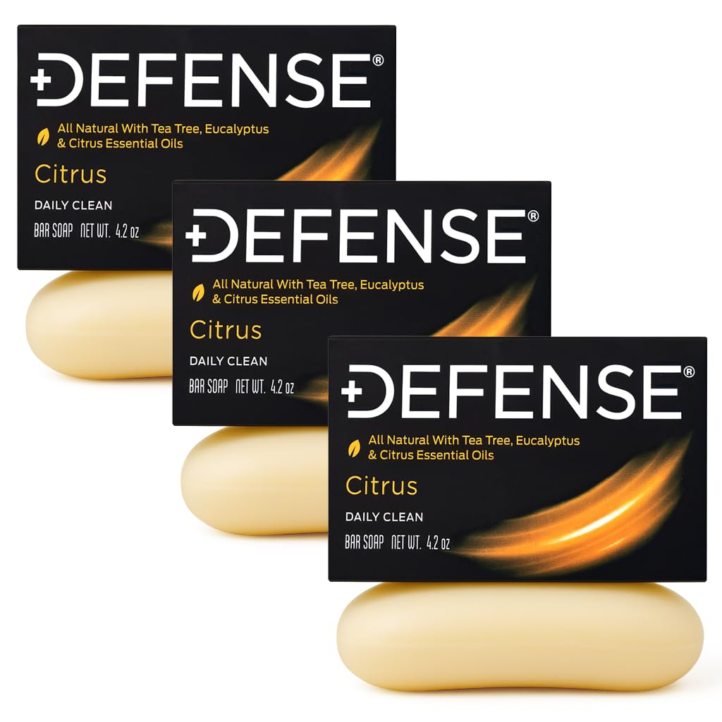 Defense Soap Citrus Bar ideal for gym bags and travel