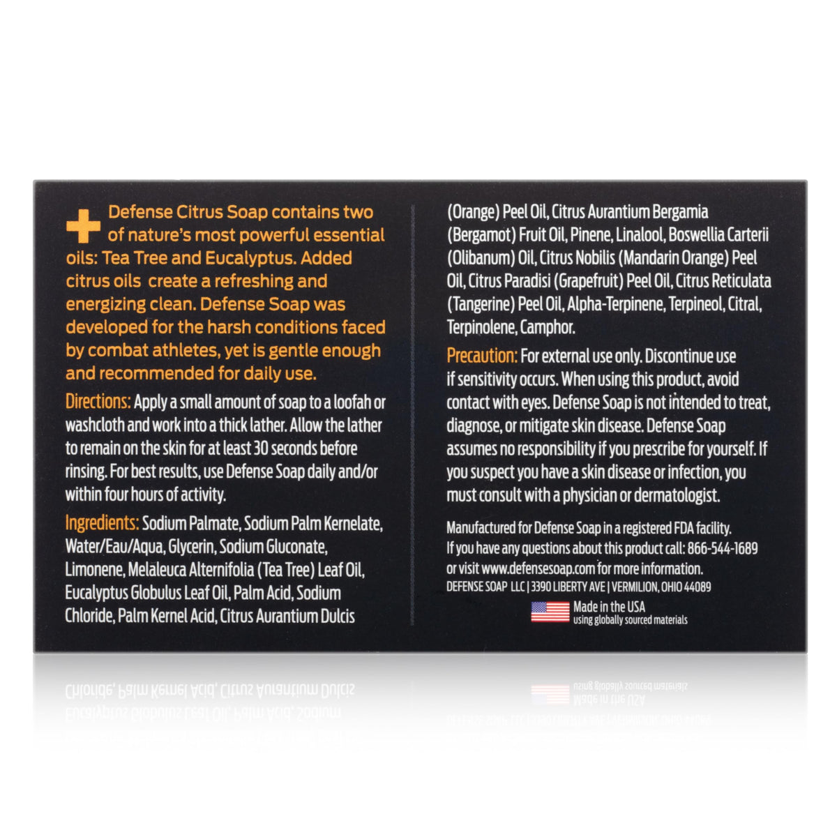 Defense Soap Citrus Bar safe for daily use by athletes