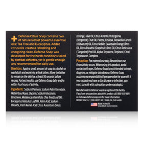 Defense Soap Citrus Bar safe for daily use by athletes
