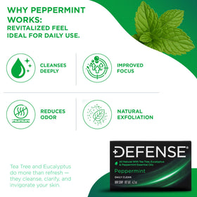 Defense Soap eucalyptus oil ingredient shot for refreshing aroma