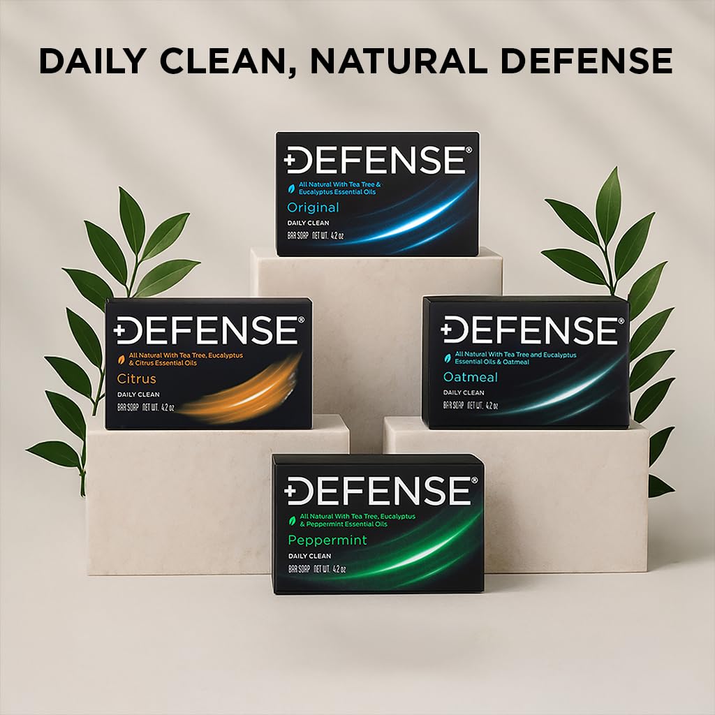 Defense Soap with natural ingredients supports gentle cleansing for sensitive skin.