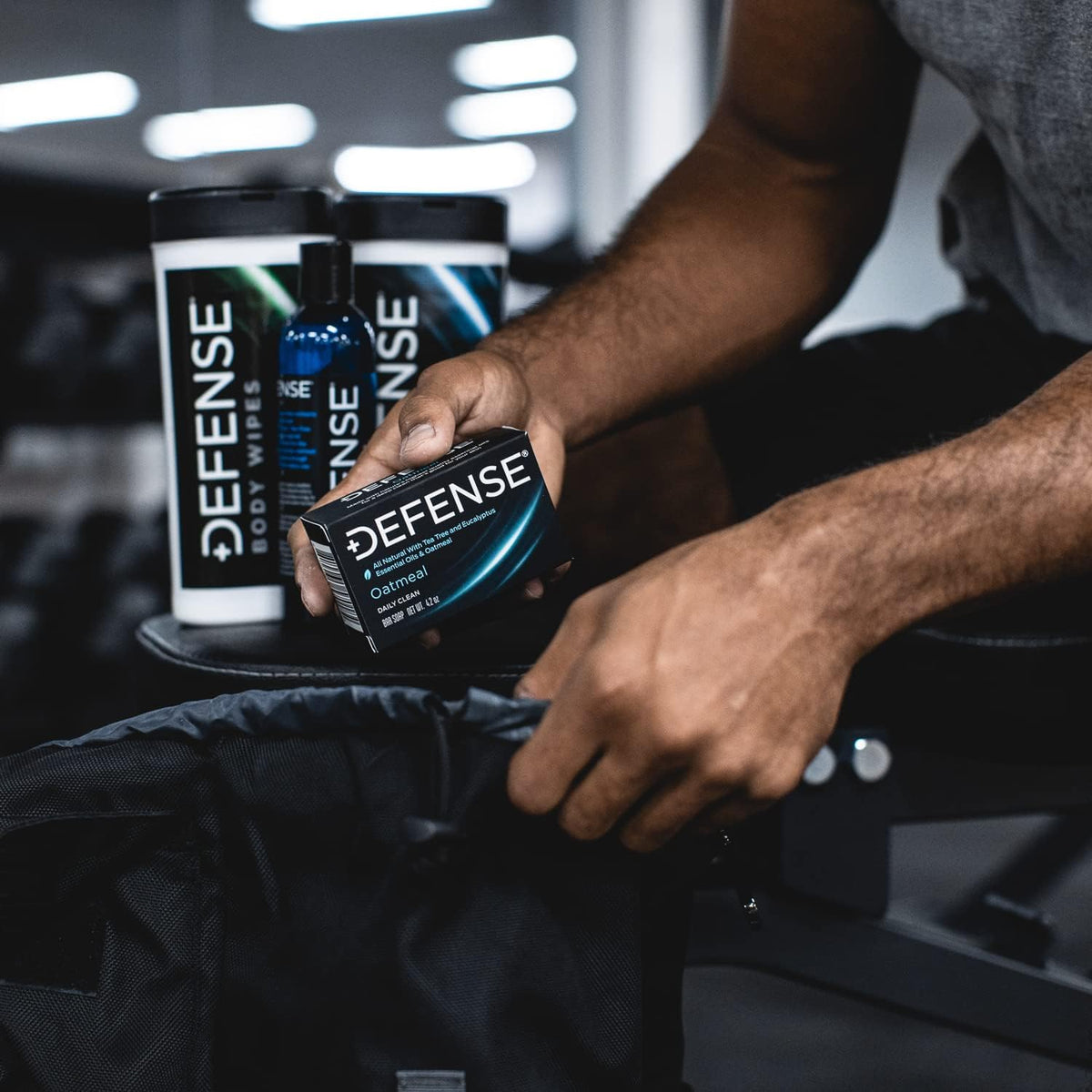 Defense Soap oatmeal bar rinses clean without leaving residues.