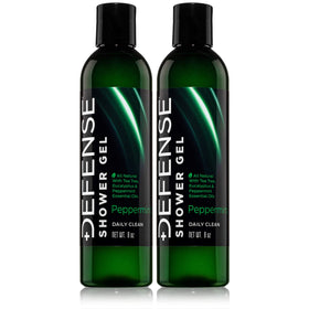 Defense Soap Peppermint Tea Tree Body Wash bottle front view for athlete cleansing