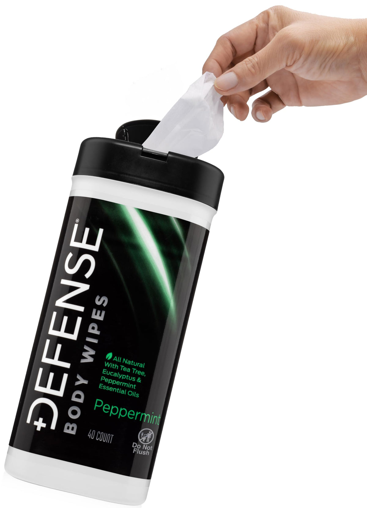 Defense Soap peppermint wipes pack for on-the-go cleansing after training.