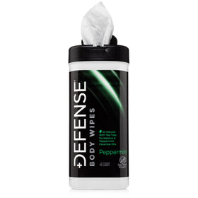 Defense Soap peppermint wipes offer refreshing cleanse and portable hygiene aid.