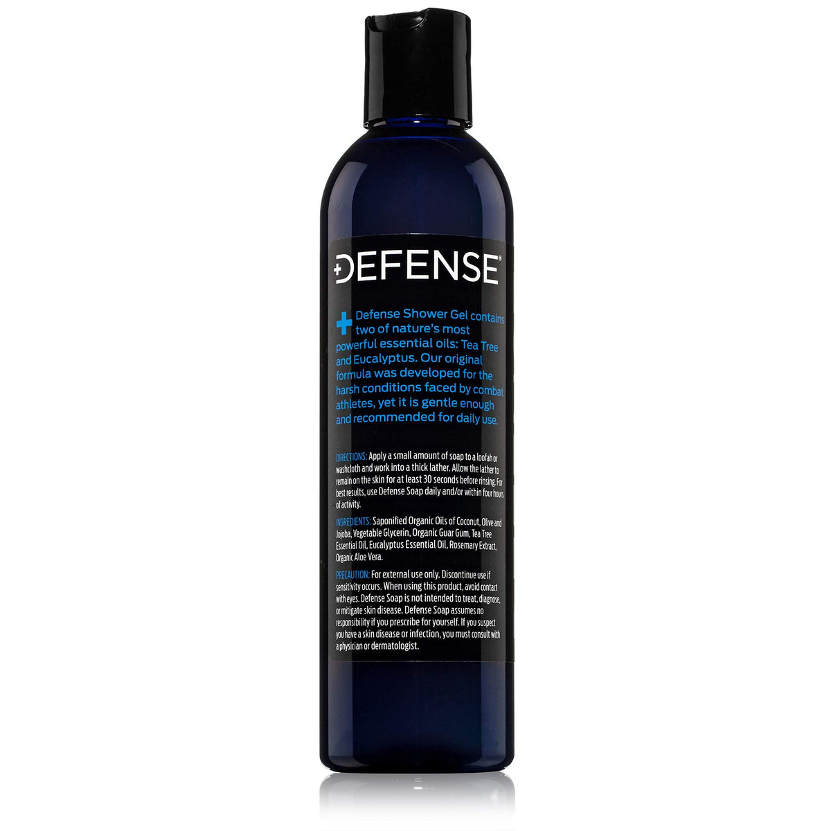 No residual scent after rinse with Defense Soap Tea Tree Body Wash.