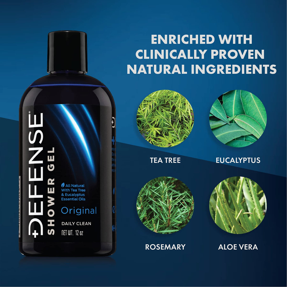 Defense Soap Tea Tree Body Wash Original lather showing rich, creamy foam.