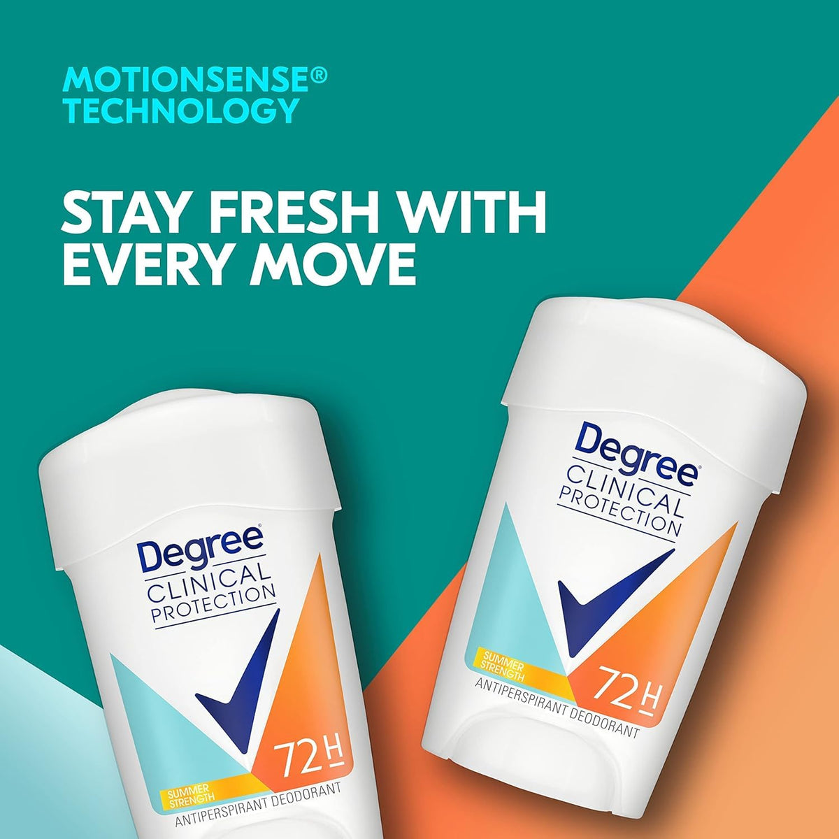 Degree anti-perspirant deodorant stick ideal for daily freshness and active days.