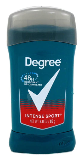 Degree Time Released Intense Sport deodorant stick close-up with sleek packaging for all-day freshness