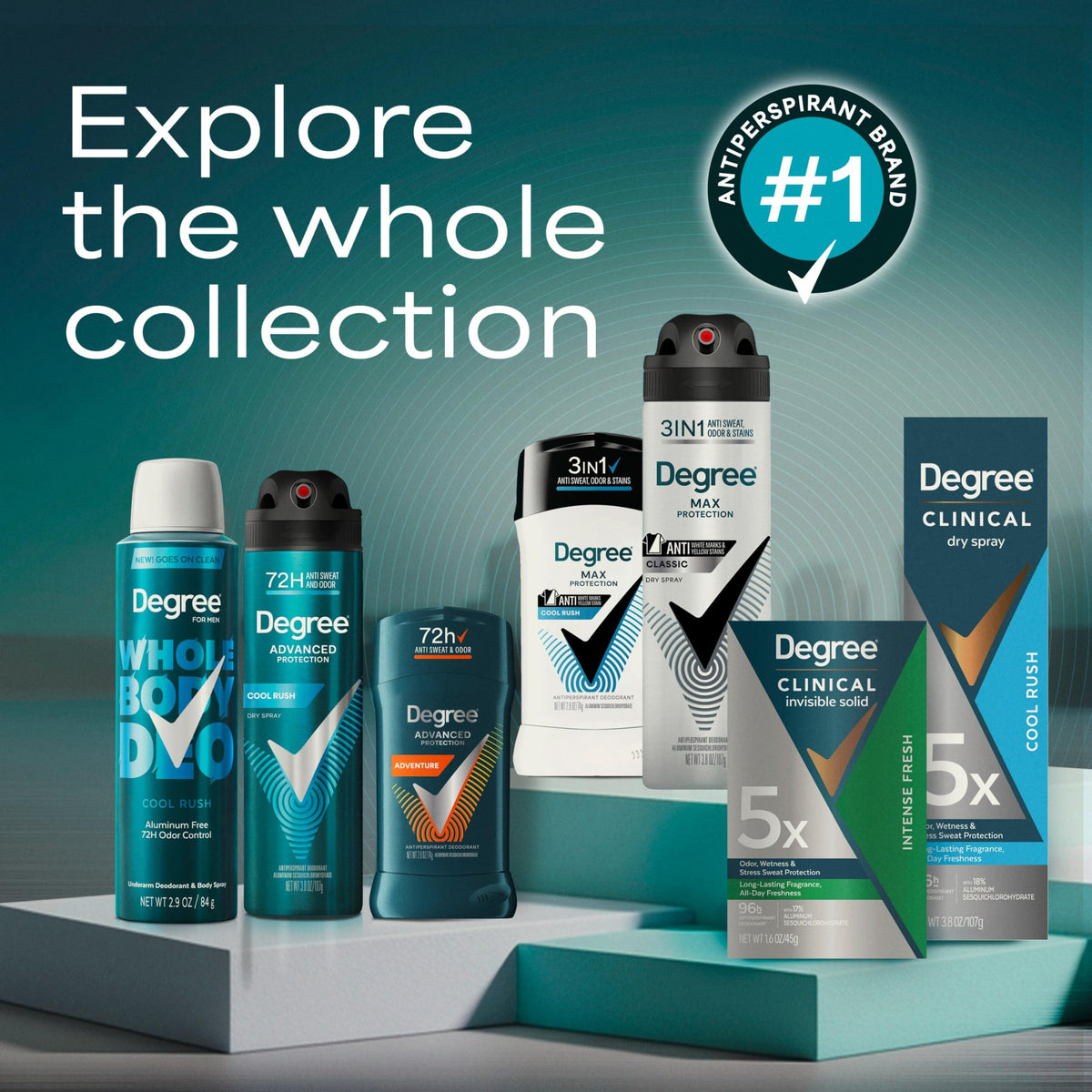 Invisible solid format minimizes visible residue on skin and fabrics.