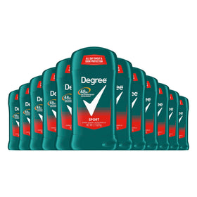 Degree Men Sport antiperspirant stick bottle showing long-lasting protection for active days