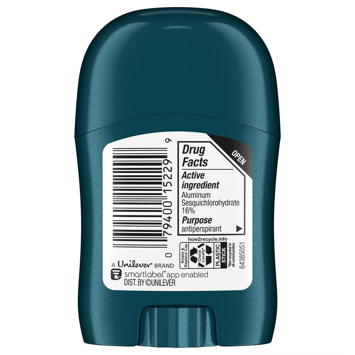 Degree Men Cool Rush mini-stick ideal for quick reapplication.