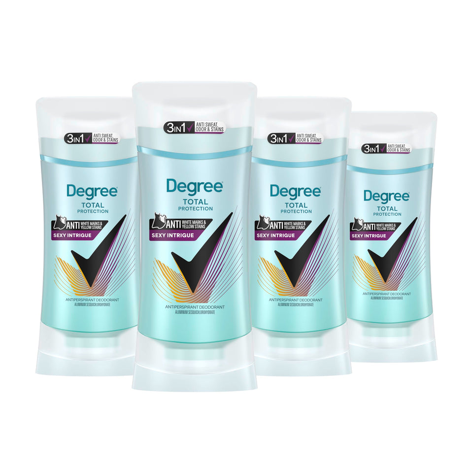 Degree Total Protection Sexy Intrigue stick demonstrates long-lasting freshness and stain resistance.