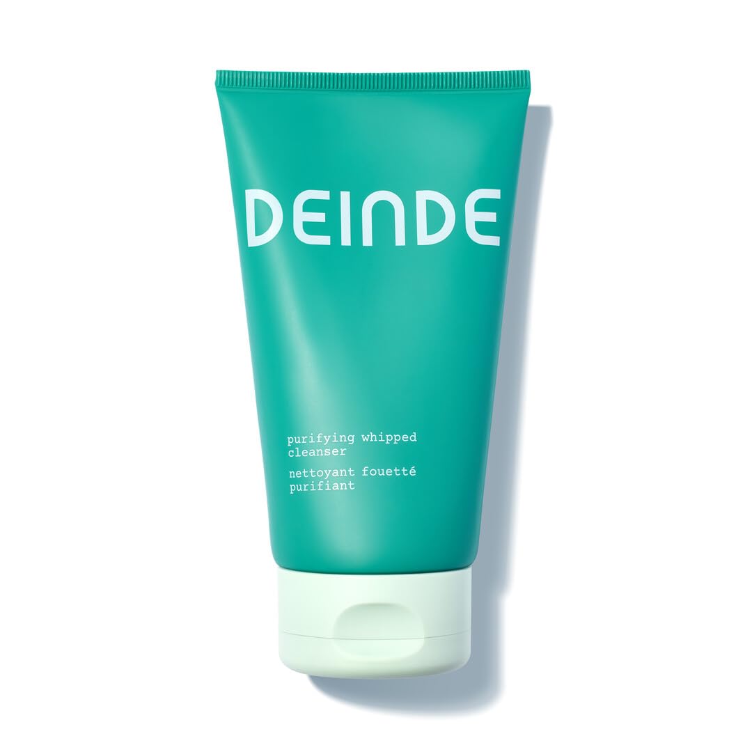 DEINDE Purifying Whipped Cleanser packaging on display