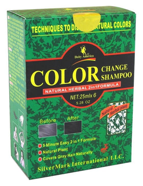 Deity America color change kit before-after highlights natural gray coverage in minutes