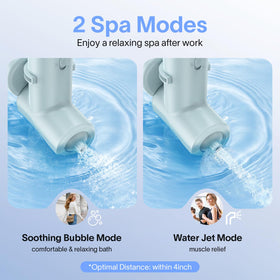 DEJUNPIOOL cordless spa in tub, ready for portable use and travel.