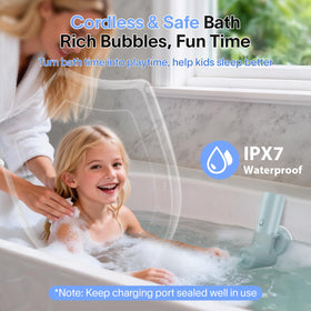 DEJUNPIOOL IPX7 waterproof design provides safe submersion in bath water.