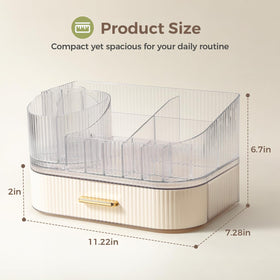 Delamu makeup organizer 360-degree rotating brush holder for easy access