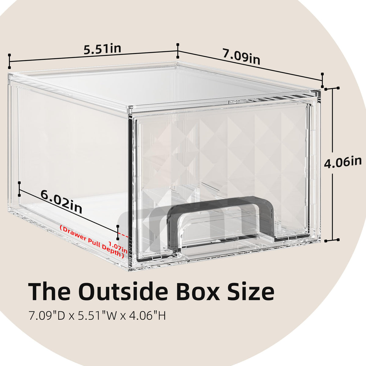 Delamu plastic drawer unit offers durable, space-saving storage for vanity and bath.