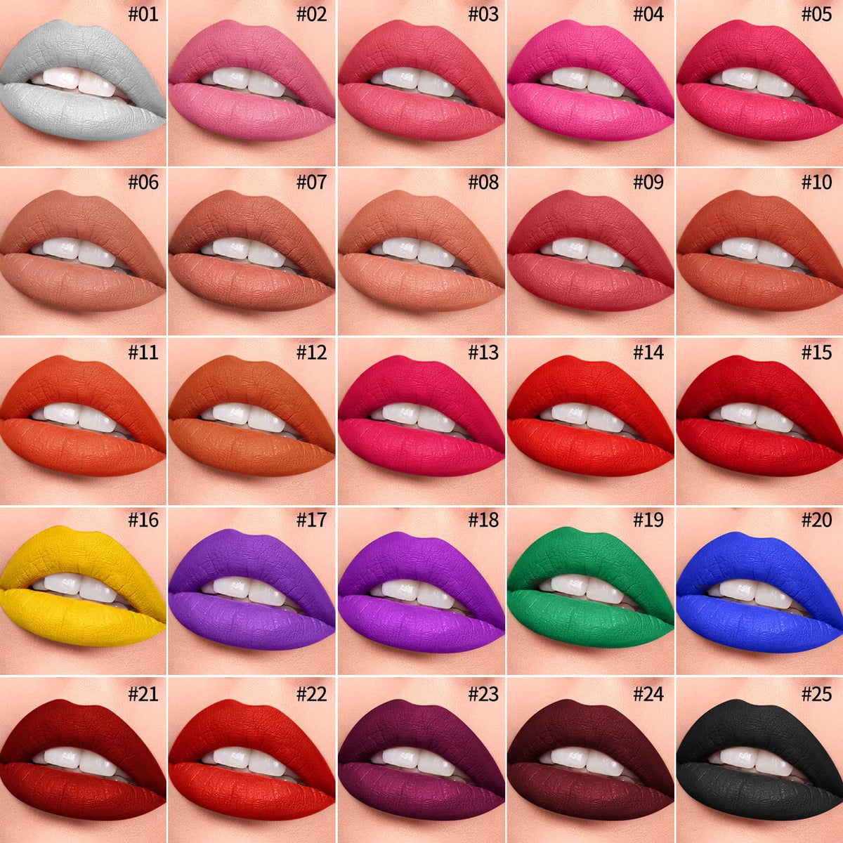 DE'LANCI Lipstick Palette cream texture swatches highlight smooth, even application.